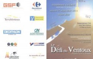 4e édition du Défi du Ventoux le 17 septembre...