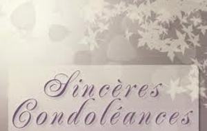 CONDOLEANCES