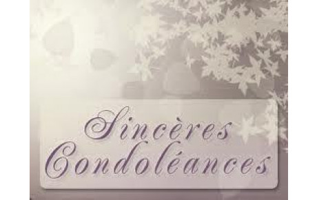 CONDOLEANCES