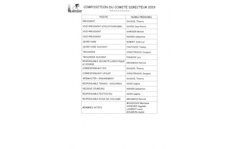 COMITE DIRECTEUR 2019